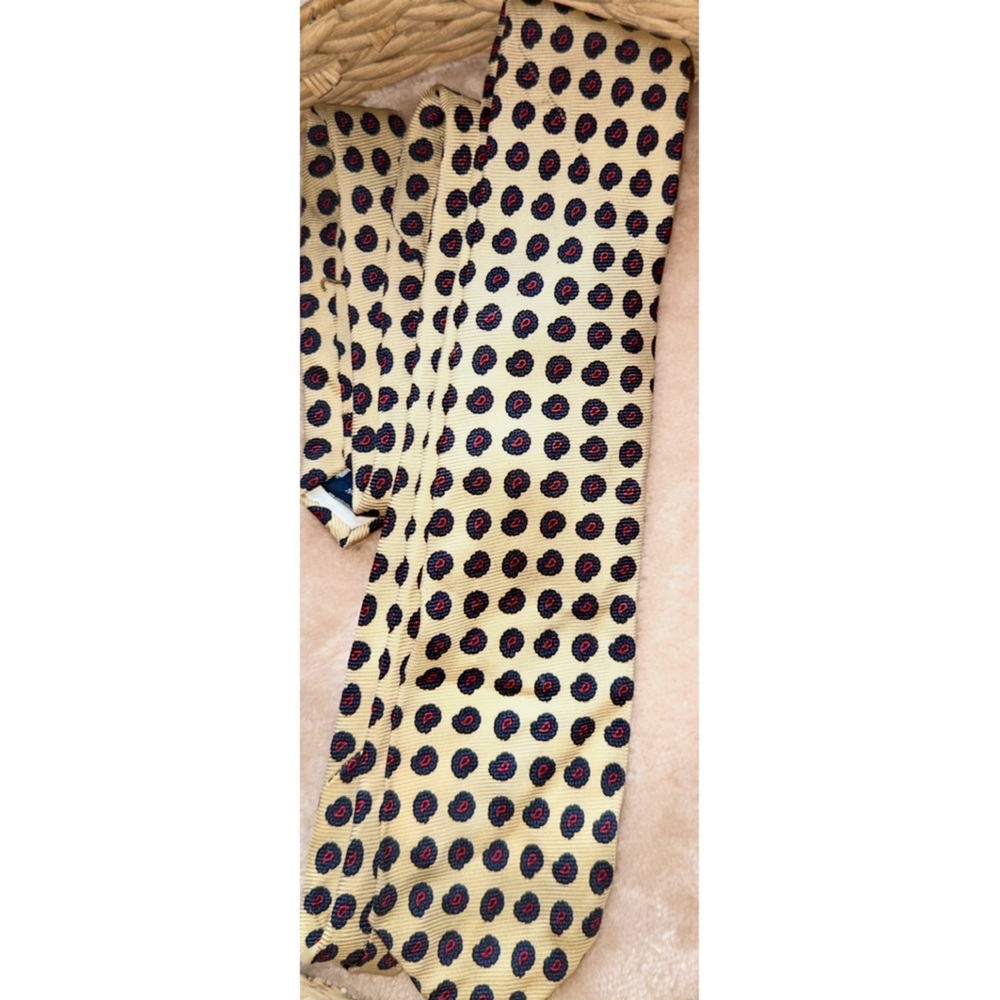 Polo Ralph Lauren Gold and Purple Polka Dot Tie